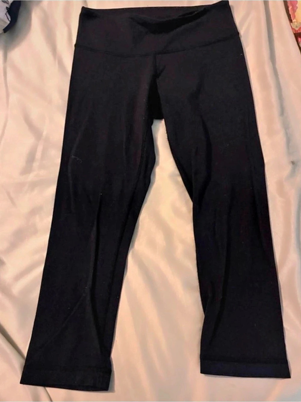 lululemon Fast and Free Crop Black Leggings Size 6